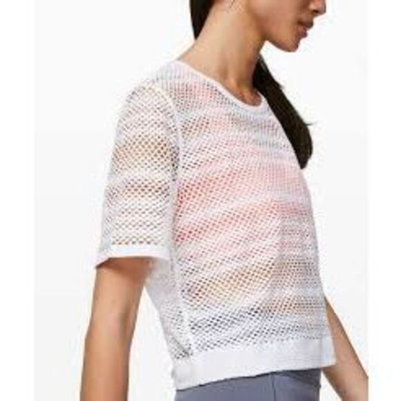 Lululemon White Sweat Your Heart Out Short Sleeve - Picture 1 of 3